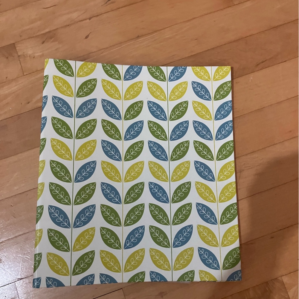 Leaf Pattern Decorative binder with business card holder sheets